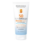 Dermedic Sunbrella Baby, Schutzmilch für Kinder ab 1 Monat, Gesicht und Körper, empfindliche Haut, SPF 50, 100 ml + Gratisbeutel Dermedic Sunbrella Baby, Schutzmilch für Kinder ab 1 Monat, Gesicht und Körper, empfindliche Haut, SPF 50, 100 ml + Gratisbeutel