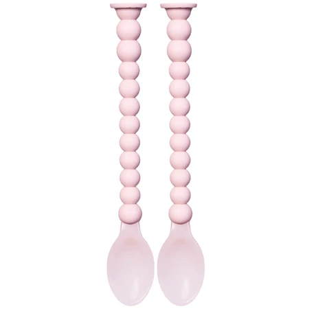 Luu Kids, Feeding Spoon Set, Velvet Blush, from 6 months, 2 pieces