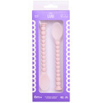 Luu Kids, Feeding Spoon Set, Velvet Blush, from 6 months, 2 pieces