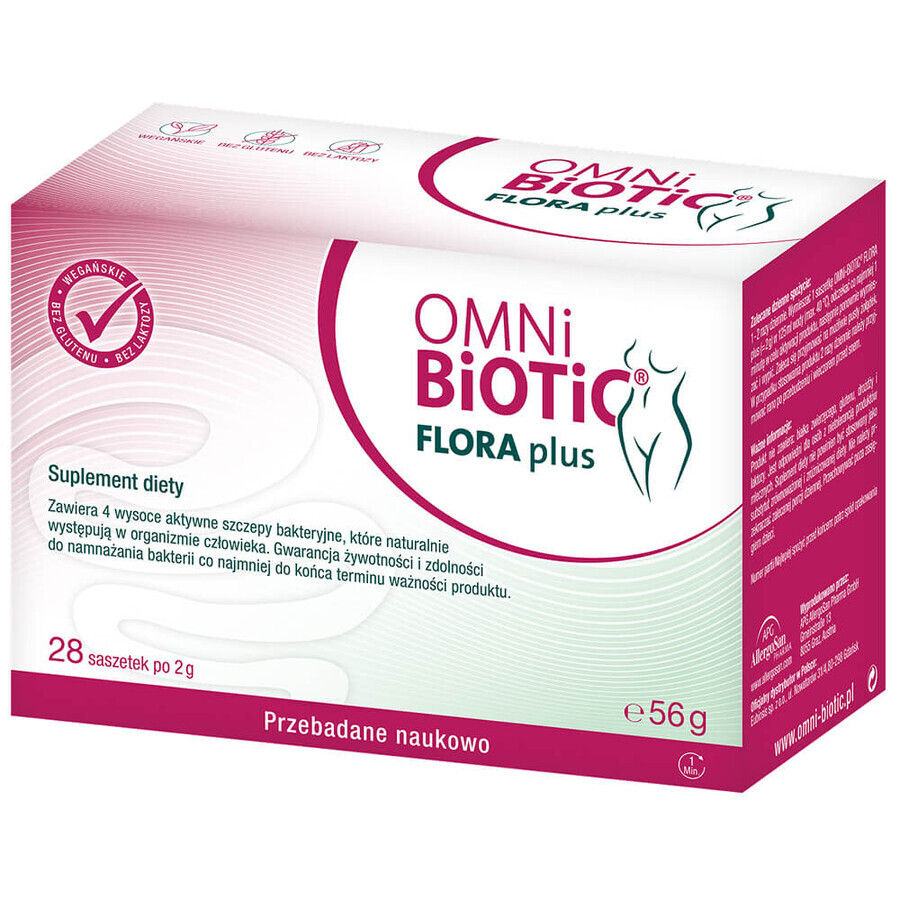 OmniBiotic Flora Plus, pulbere, 2 g x 28 pliculețe