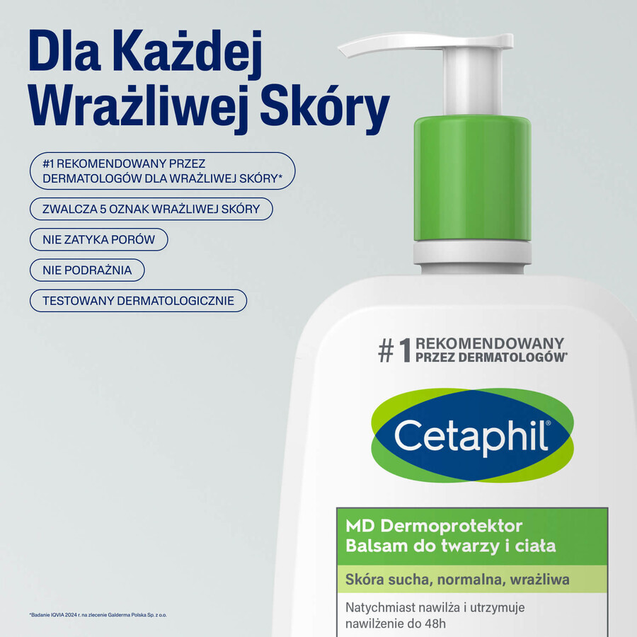Cetaphil Cleansing and Moisturizing Set, Micellar emulsion for sensitive skin cleansing, 500 ml + moisturizing lotion for face and body, 500 ml