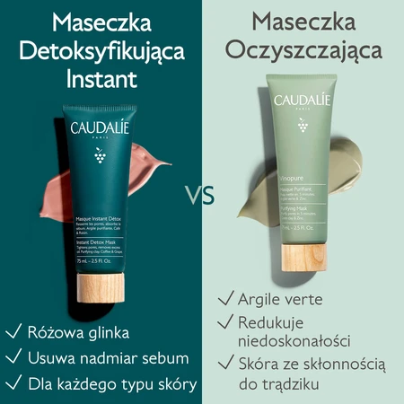 Caudalie Vinoclean, instant detoxifying mask, 75 ml