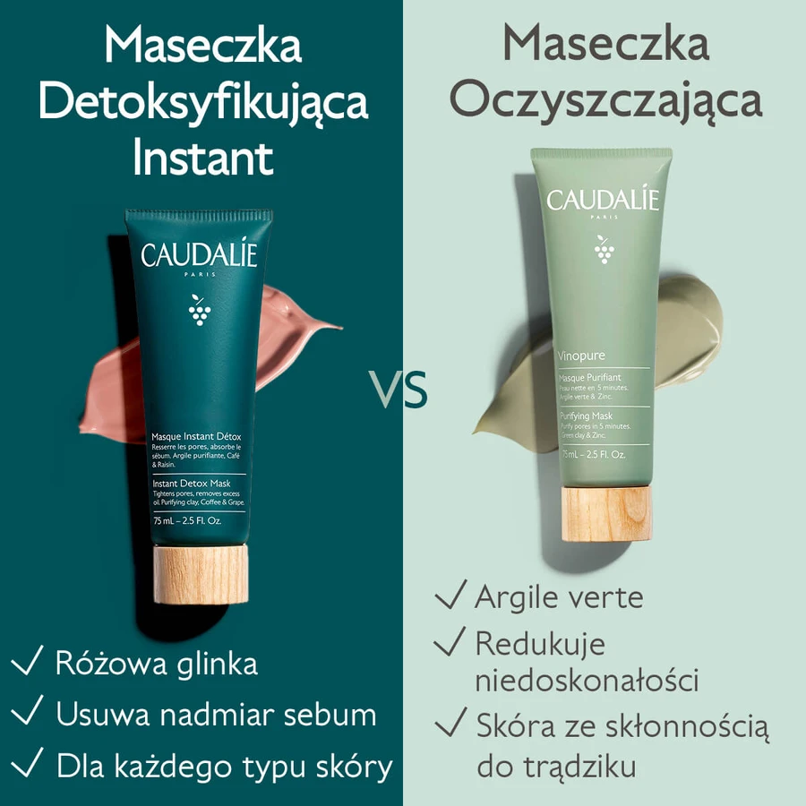 Caudalie Vinoclean, instant detoxifying mask, 75 ml