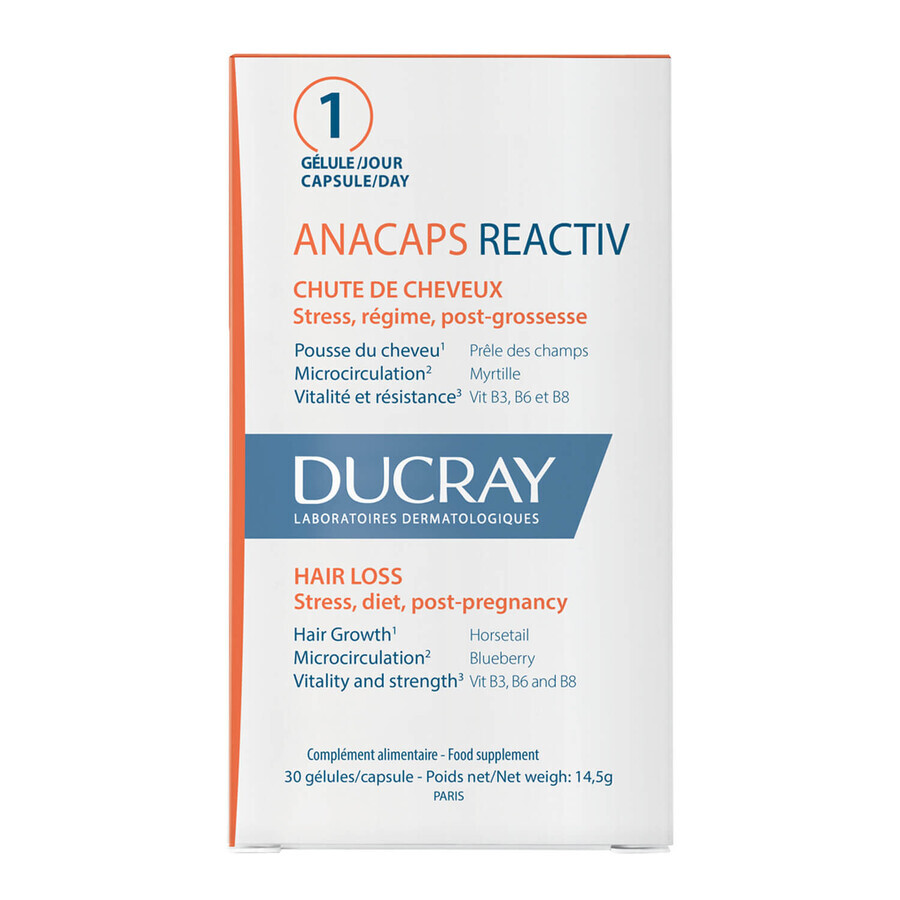 Set Ducray Anacaps Reactiv, 2 x 30 capsules