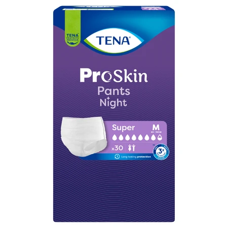 Set Tena Pants ProSkin Night, slip absorbant, taille M, 80-110 cm, Super, 2 x 30 pièces