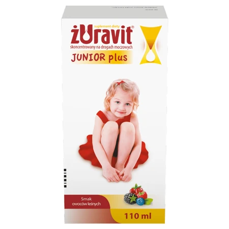 Żuravit Junior Plus, siroop, voor kinderen vanaf 3 jaar, bosvruchtensmaak, 110 ml