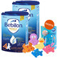 Set Bebilon Advance Pronutra 4 Junior, nutritious milk-based formula, after 2 years, 2 x 800 g + Canpol Babies, bath toy set, 5 pieces free