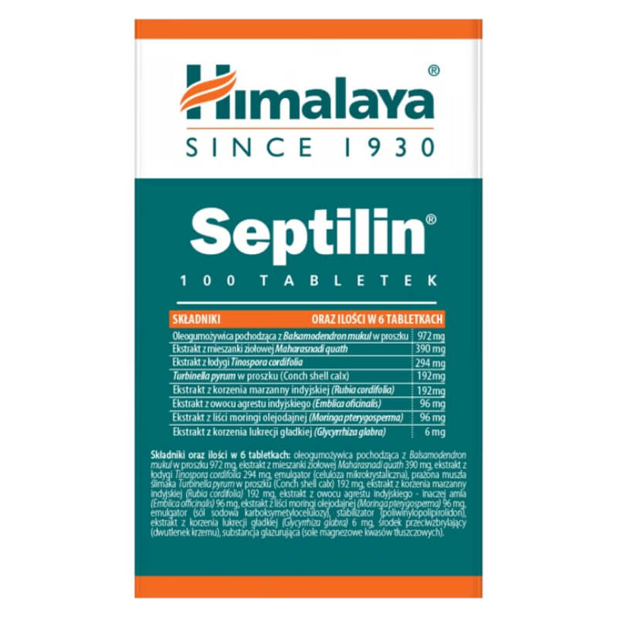 Himalaya Septilin, 100 comprimidos