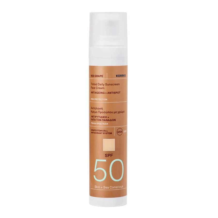 Korres Uva Roja, crema de color para el rostro, FPS 50, 50 ml