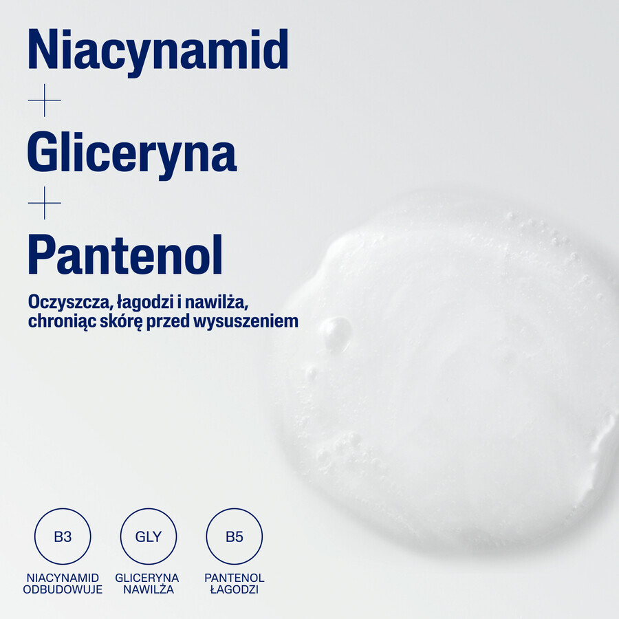 Cetaphil EM, Emulsione micellare per la pulizia della pelle sensibile, per tutta la famiglia, 1000 ml + Crema idratante viso con acido ialuronico, crema notte, 48 ml in omaggio