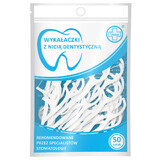 Testeo, tandenstokers met flosdraad, wit, 50 stuks
