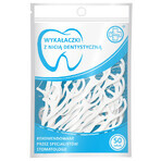 Testeo, cure-dents avec fil dentaire, blanc, 50 pièces Testeo, cure-dents avec fil dentaire, blanc, 50 pièces