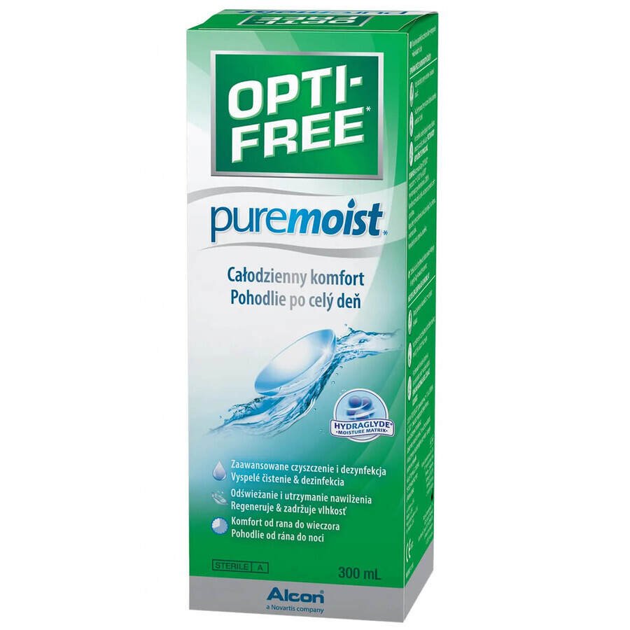 Opti-Free Pure Moist, lens solution, 300 ml
