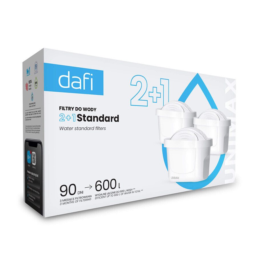 Dafi Unimax, filtre pour carafe, 3 pièces