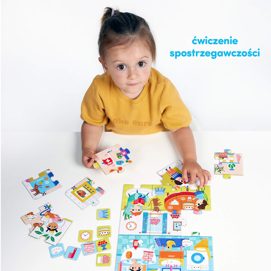 CzuCzu Cosa facciamo a casa, puzzle per bambini, 2-3 anni, 24 elementi