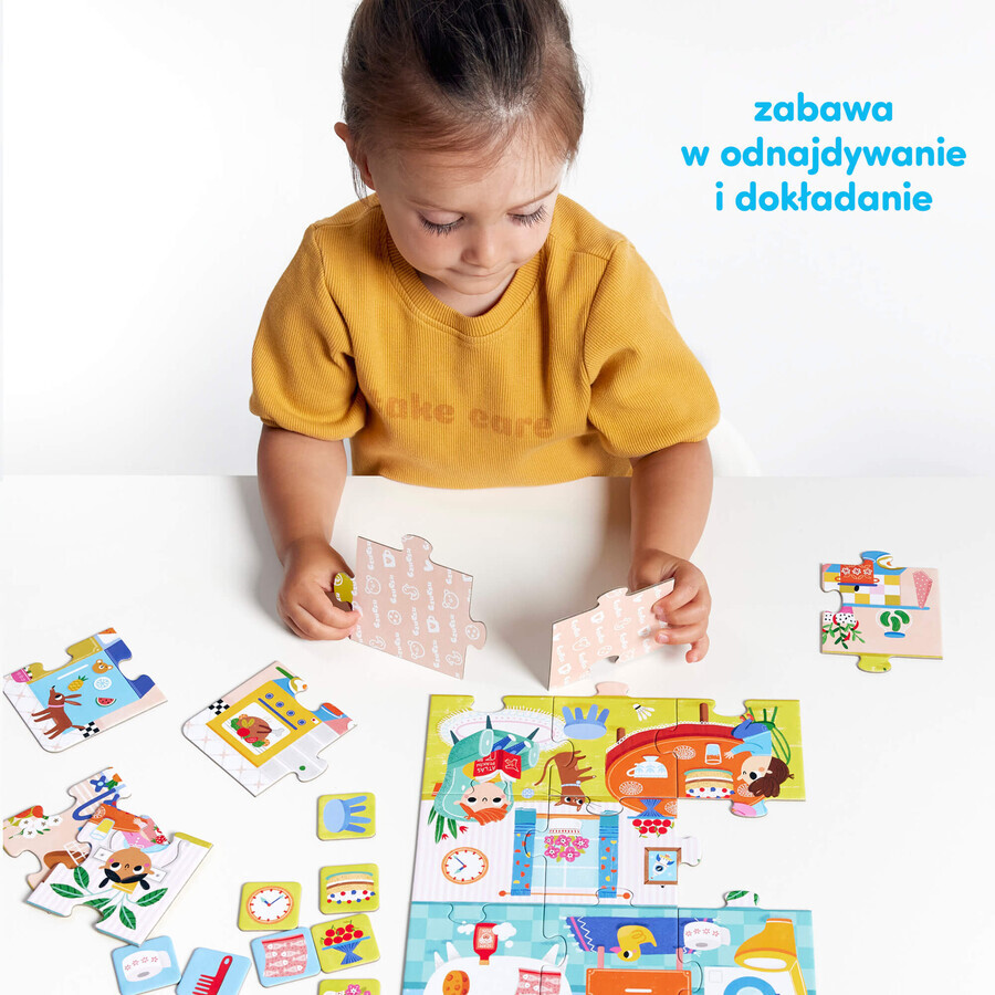 CzuCzu Cosa facciamo a casa, puzzle per bambini, 2-3 anni, 24 elementi