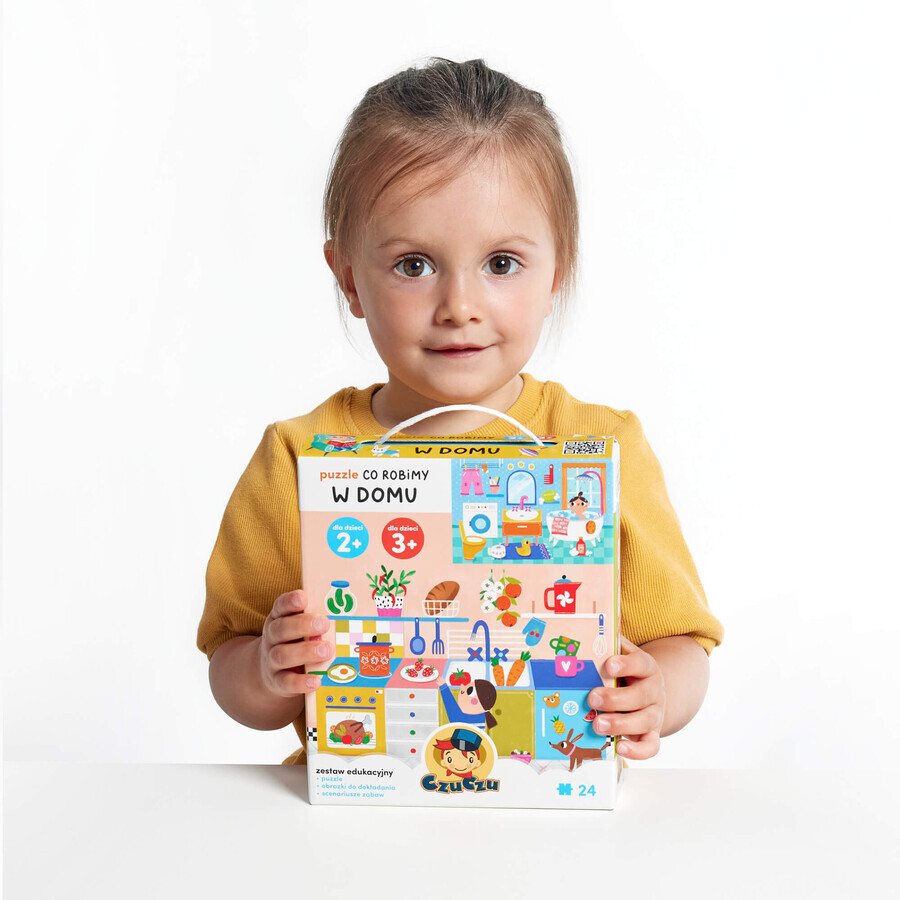 CzuCzu Cosa facciamo a casa, puzzle per bambini, 2-3 anni, 24 elementi