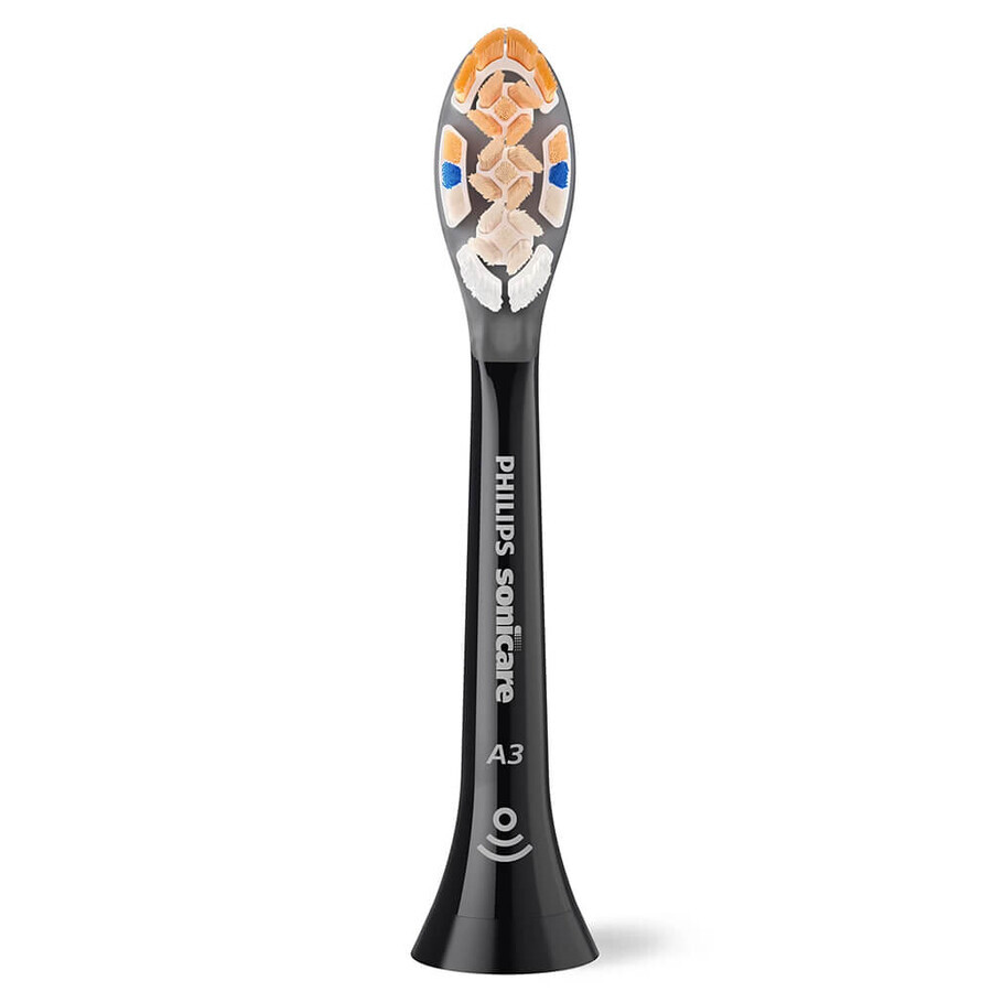 Philips, replacement tips for Sonicare A3 Premium All-in-One sonic toothbrush, black, 2 pieces