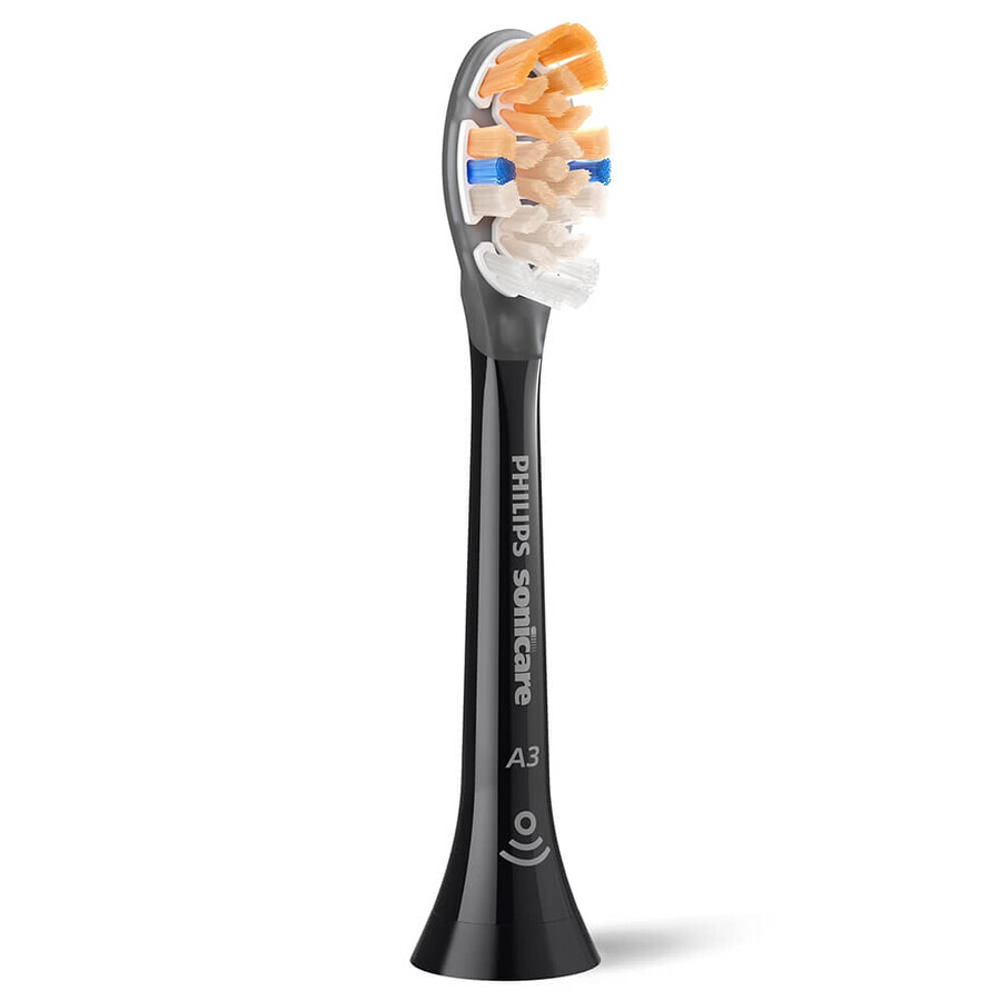 Philips, replacement tips for Sonicare A3 Premium All-in-One sonic toothbrush, black, 2 pieces