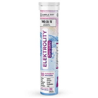 Simple Day Electrolitos, sabor bayas del bosque, 20 comprimidos efervescentes