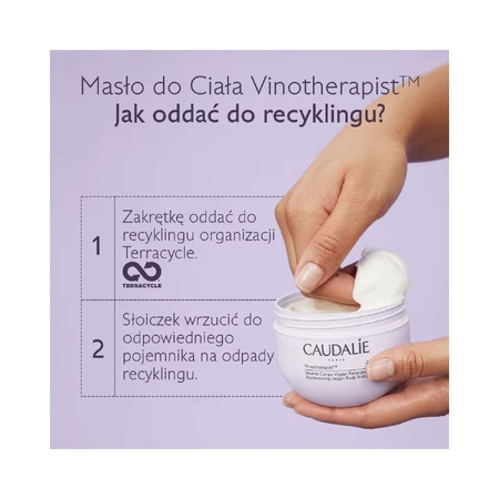 Caudalie Vinoterapeuta, manteca corporal reponedora de lípidos vegana, 250 ml