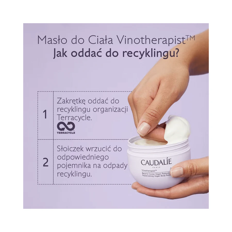 Caudalie Vinoterapeuta, manteca corporal reponedora de lípidos vegana, 250 ml