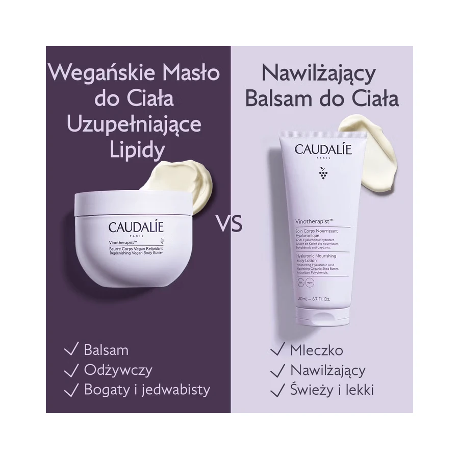 Caudalie Vinoterapeuta, manteca corporal reponedora de lípidos vegana, 250 ml