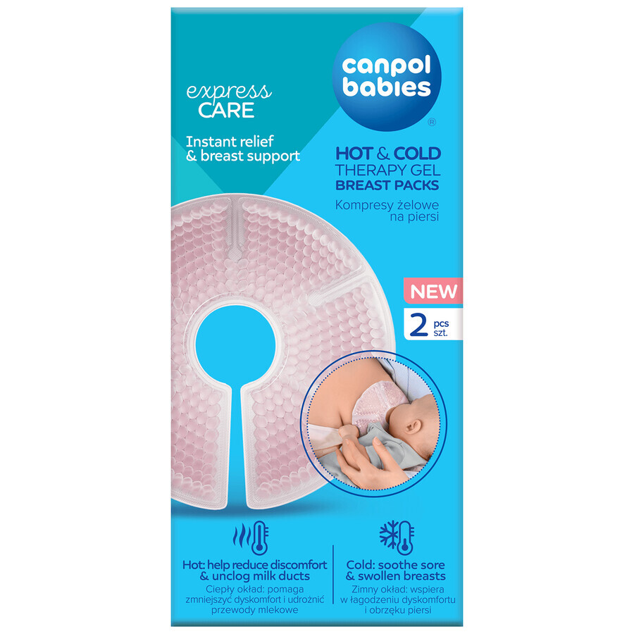 Canpol Babies, comprese cu gel pentru sâni, 2 bucăți