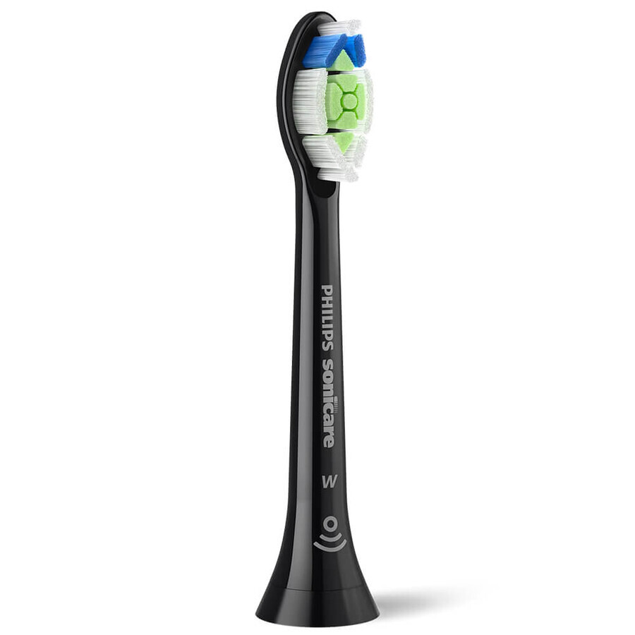 Philips, vervangende opzetborstels voor Sonicare W2 Optimal White, zwart, 2 stuks