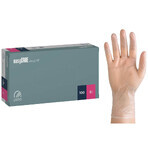 EasyCare Vinyl PF, guantes de vinilo, no estériles, sin polvo, transparentes, talla S, 100 unidades EasyCare Vinyl PF, guantes de vinilo, no estériles, sin polvo, transparentes, talla S, 100 unidades