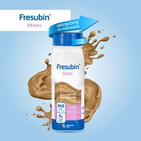 Fresubin Renal, voedingspreparaat, cappuccinosmaak, 4 x 200 ml