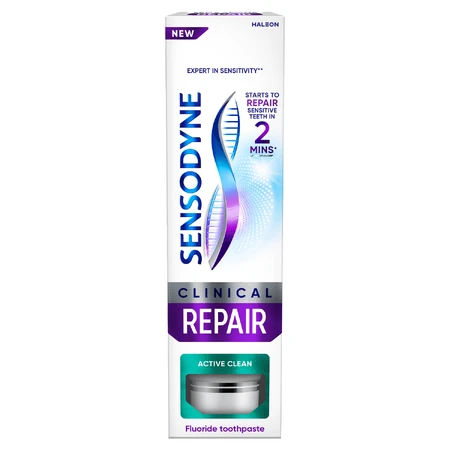 Sensodyne Clinical Repair Active Clean Zahnpasta für überempfindliche Zähne, 75 ml