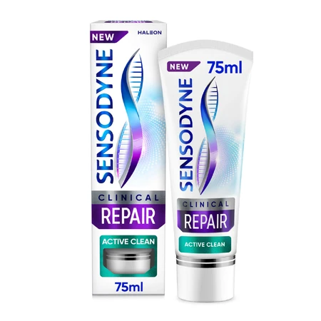 Sensodyne Clinical Repair Active Clean Zahnpasta für überempfindliche Zähne, 75 ml