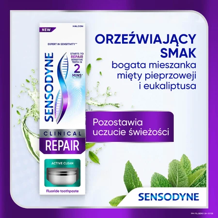 Sensodyne Clinical Repair Active Clean Zahnpasta für überempfindliche Zähne, 75 ml