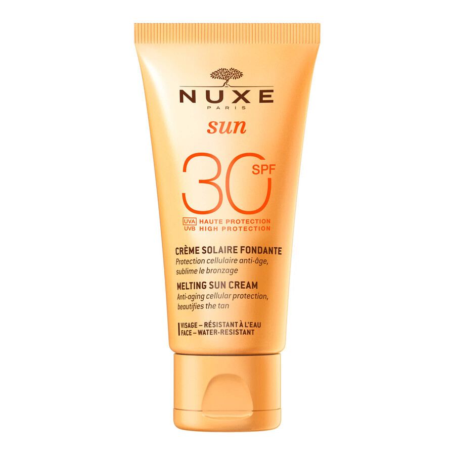 Nuxe Sun, deliziosa crema solare per il viso SPF 30, 50 ml + borsa da spiaggia in omaggio
