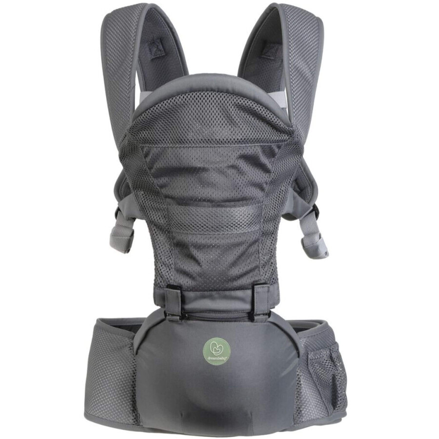 Vielseitige Babyschale mit 5 Positionen und Aufbewahrungstasche, 3,5 - 18kg, Grau, Dreambaby