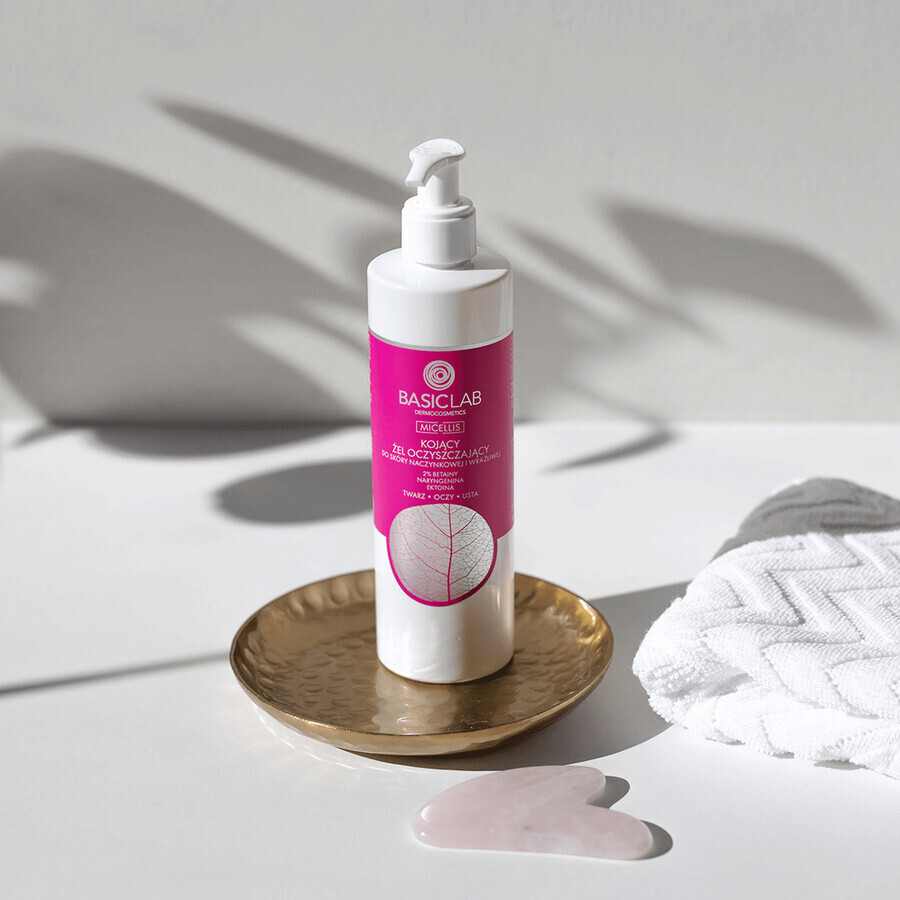 BasicLab Micellis, soothing cleansing gel for vascular and sensitive skin, 300 ml