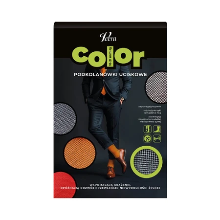 Veera Color, calcetines de compresión para hombre, 18-21 mmHg, índigo, talla M