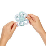 BabyOno, silicone teether, flower, blue, from birth, 1 piece