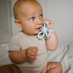 BabyOno, silicone teether, flower, blue, from birth, 1 piece