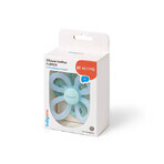 BabyOno, silicone teether, flower, blue, from birth, 1 piece
