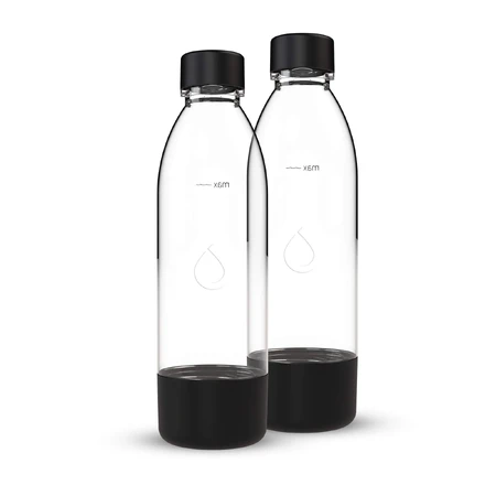 Dafi PushAir, koolzuurfles, zwart, 0,7 l, 2 stuks