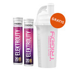 Set Triggy Elektrolity, aromă grapefruit-cranberry, 2 x 20 comprimate efervescente + shaker, 700 ml gratuit Set Triggy Elektrolity, aromă grapefruit-cranberry, 2 x 20 comprimate efervescente + shaker, 700 ml gratuit