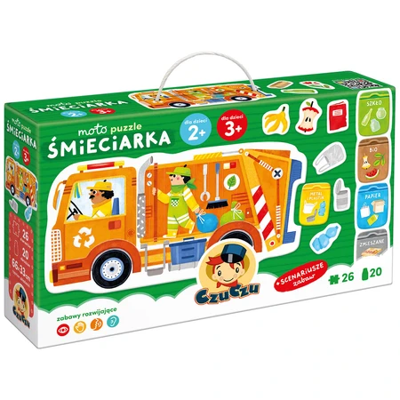 CzuCzu Moto Puzzle Garbage truck, puzzle for children, 2-3 years, 26 elements