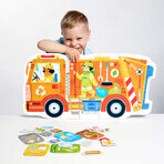 CzuCzu Moto Puzzle Garbage truck, puzzle for children, 2-3 years, 26 elements CzuCzu Moto Puzzle Garbage truck, puzzle for children, 2-3 years, 26 elements