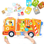CzuCzu Moto Puzzle Garbage truck, puzzle for children, 2-3 years, 26 elements CzuCzu Moto Puzzle Garbage truck, puzzle for children, 2-3 years, 26 elements