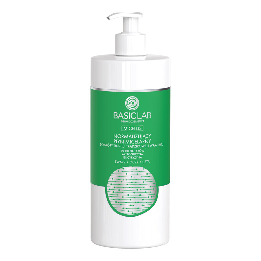 BasicLab Micellis, normalizing micellar fluid for oily, acne-prone and sensitive skin, 500 ml