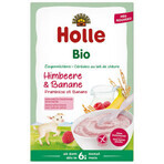 Holle Bio rice porridge, raspberry and banana with goat's milk, gluten-free, from 6 months, 200 g