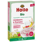 Holle Bio rice porridge, raspberry and banana with goat's milk, gluten-free, from 6 months, 200 g