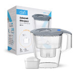 Dafi Mila Led, jarra filtrante, acero, 3 l + filtro Unimax, 1 pieza